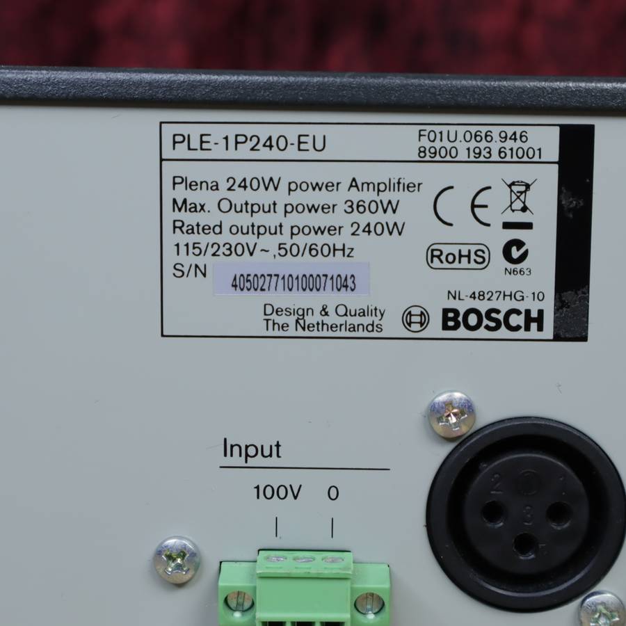Bosch Plena PLE-1P240EU Line Amplifier - Pre-Owned