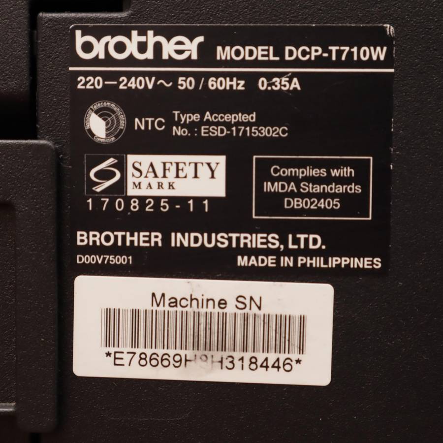Brother DCP-T710W A4 Colour All-InOne Inkjet Printer