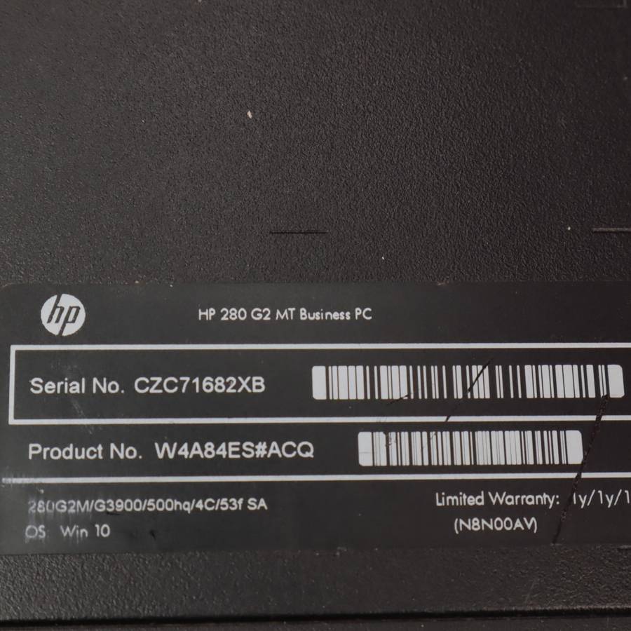HP 280 G2 MT Business PC Desktop Intel Celeron 500GB HDD 2.8GHz 4GB RAM