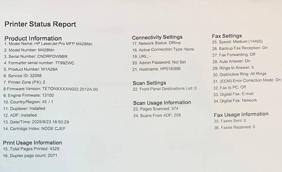 HP LaserJet Pro MFP M428fdn A4 Mono All-In-One Laser Printer - W1A29A