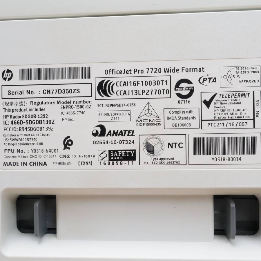 HP OfficeJet Pro 7720 Wide Format A3 Colour All-in-One Printer