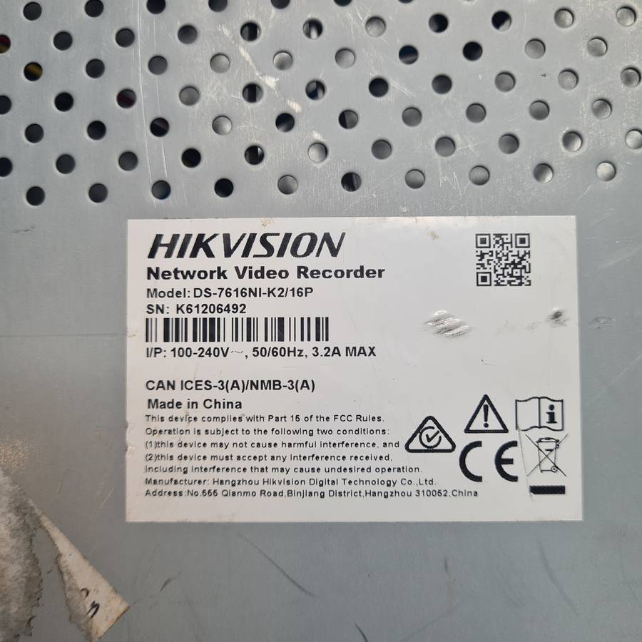 Hikvision 16 Channel PoE Embedded NVR DS-7616NI-K2/16P - Pre-Owned