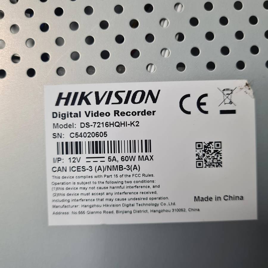 Hikvision 16 Channel 1080p 1U H.265 Embedded Network DVR - DS-7216HQHI-K2