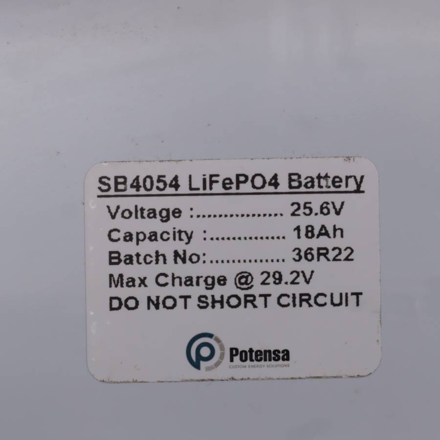 Potensa LiFePO4 Solar Battery Pack 25.6V 18Ah With BMS - SB4054