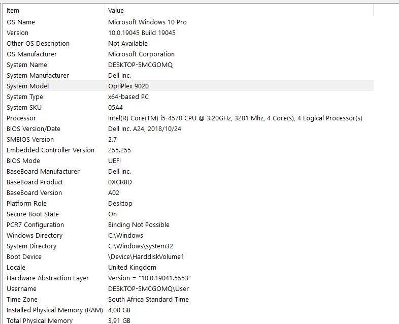Dell OptiPlex 9020 D07S - 3.2GHz Core i5 500GB HDD 4GB RAM 4-Cores