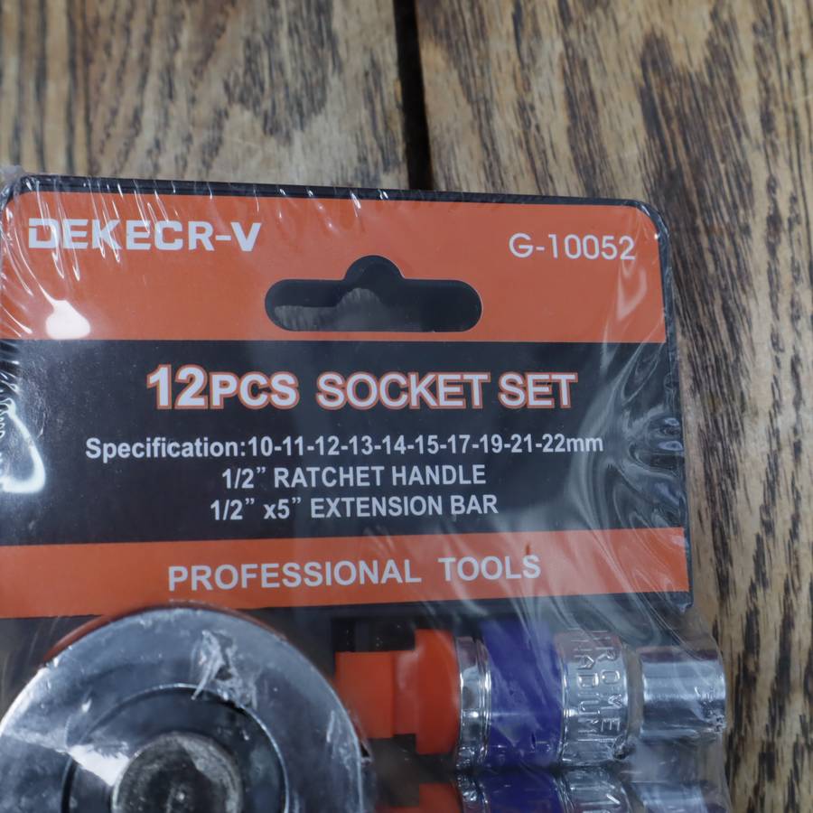 Dekecr-v 12PCS Socket Ratchet Set 1/2" - G-10052