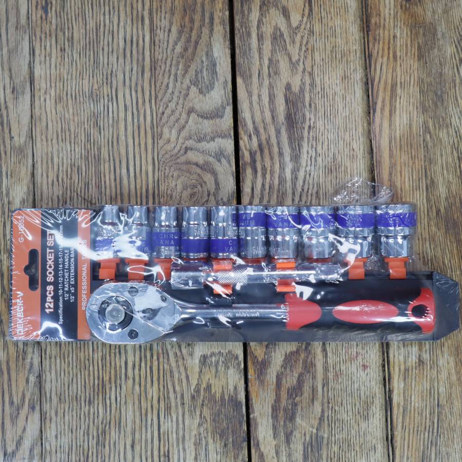 Dekecr-v 12PCS Socket Ratchet Set 1/2" - G-10052