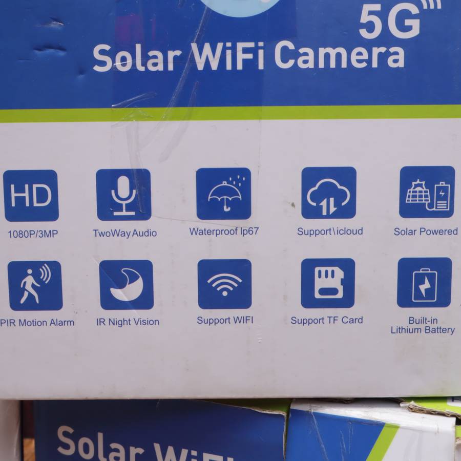 3 PCs - Solar Powered IP WiFi CCTV Security Camera Inbuilt  Lithium Battery 1080P