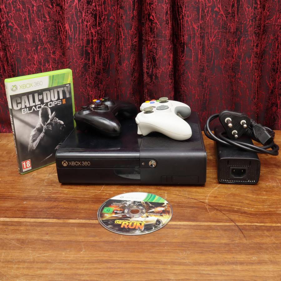 XBox 360E Console Slim - Two Games - Two Controllers