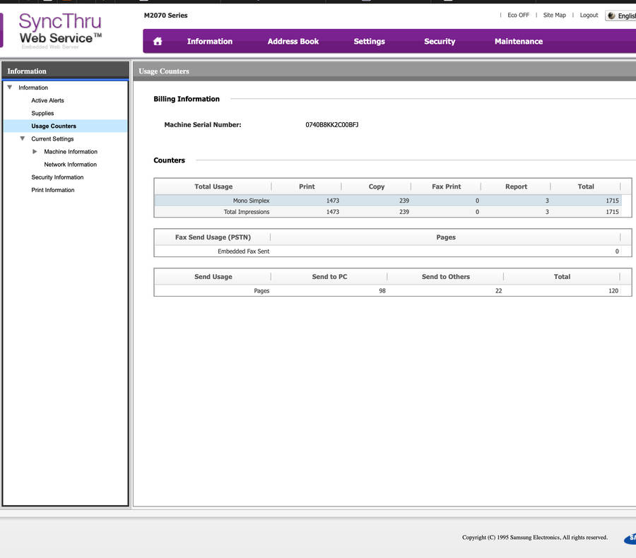 Samsung M2070FW All-In-One Mono Laser Printer - REFURBISHED