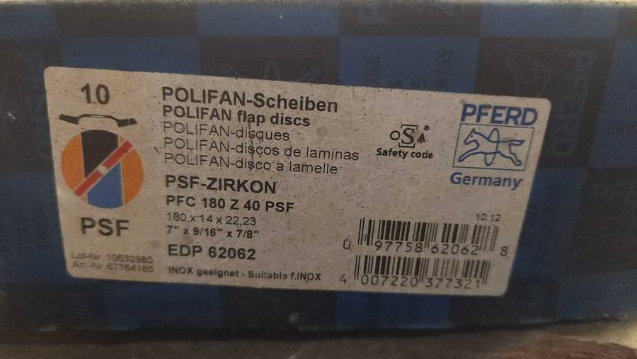PFERD PFC 180Z 40 PSF Grinder flap disks
