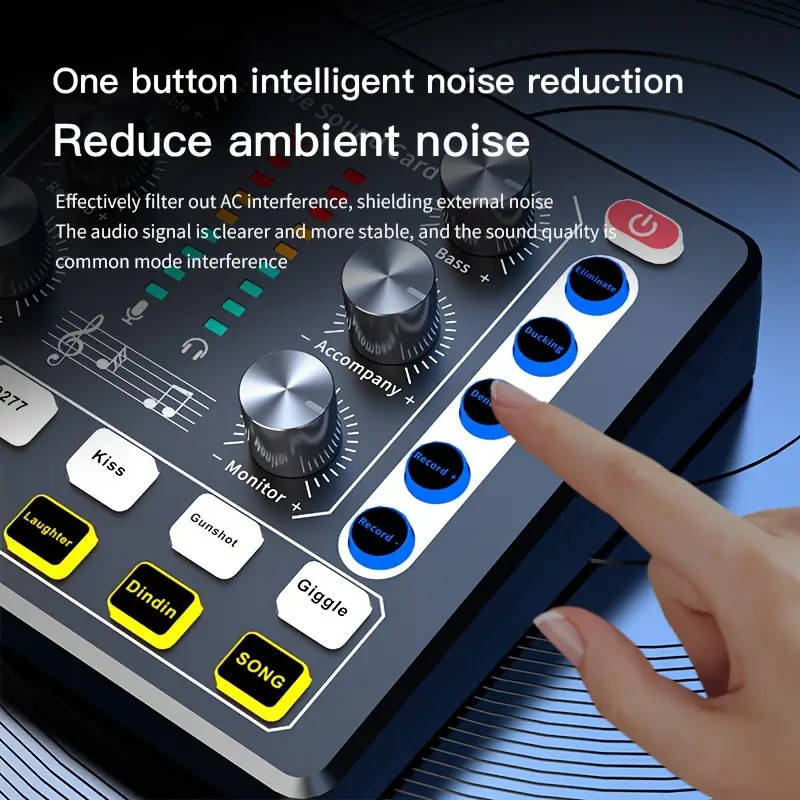 Portable Audio Interface for Podcasting and Streaming  All-in-One Sound Card
