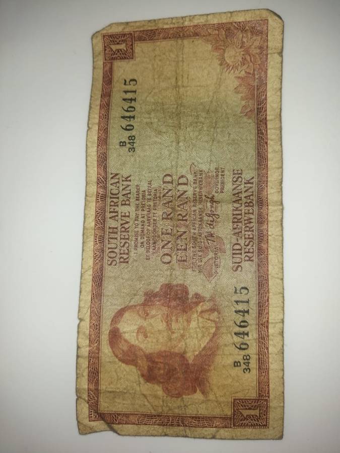 South African One Rand Note