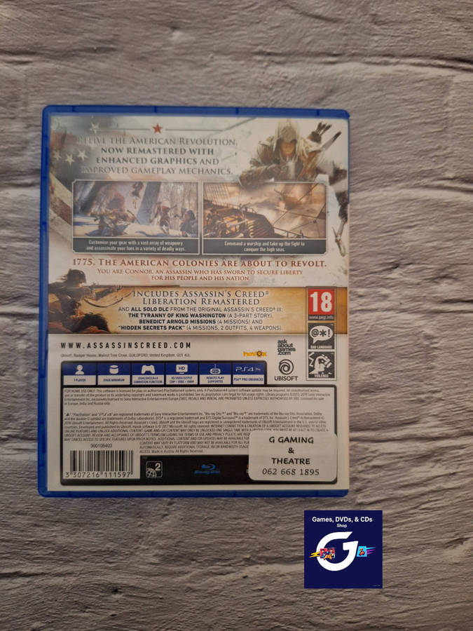 Assassins Creed III Remastered PlayStation 4