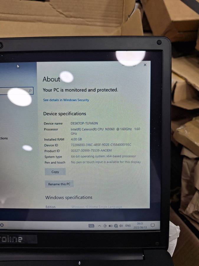 OPEN BOX Proline Thinline V146SH - Celeron, 4GB, 128GB SSD, 14" HD & Windows 11 (Like New)