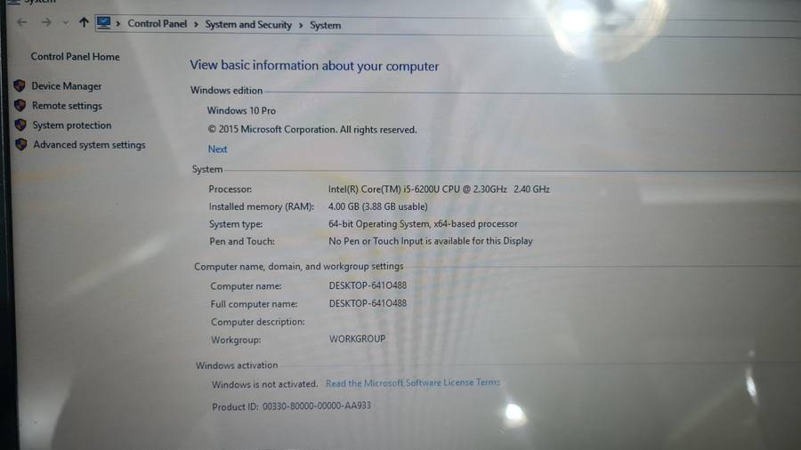 Lenovo Ideapad CORE i5 6th Gen