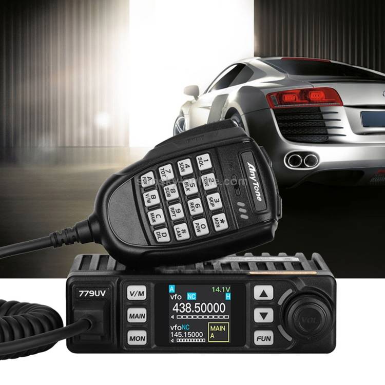 AnyTone AT-779UV Mobile Radio VHF / UHF Dual Band 200CH 25W FM Mobile Car Radio Walkie TalkieAnyTone