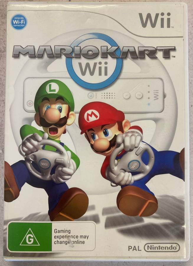 Mario Kart (Wii)  Complete + Official Nintendo Mario Kart Steering Wheel