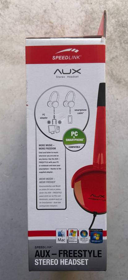 Speedlink AUX Freestyle Stereo Headset (Red)