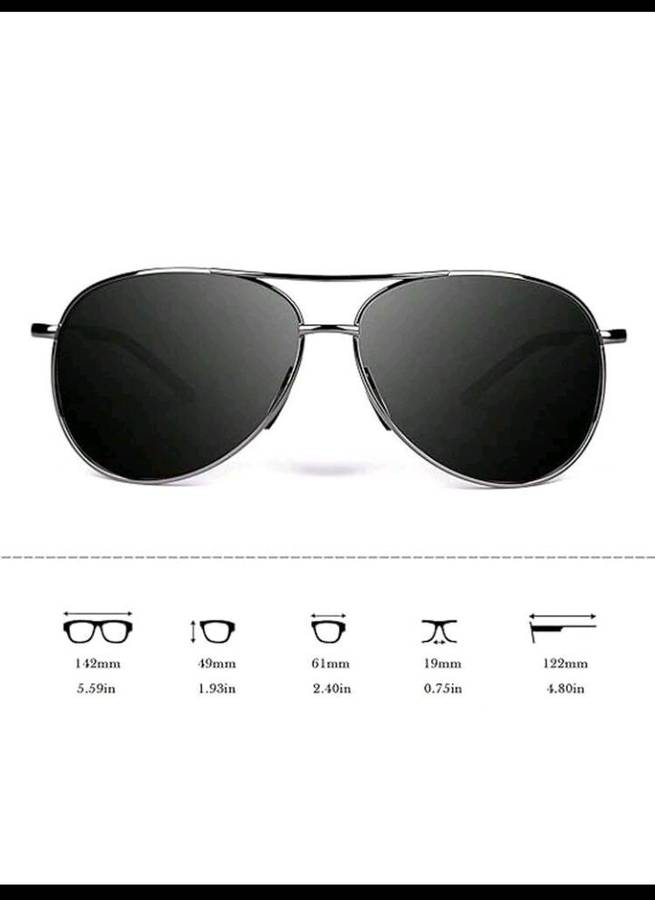 1 Pilot's Classic Fashion Glasses, Men's Polarized Light, Women's UV Resistant, Lightweight Driving,