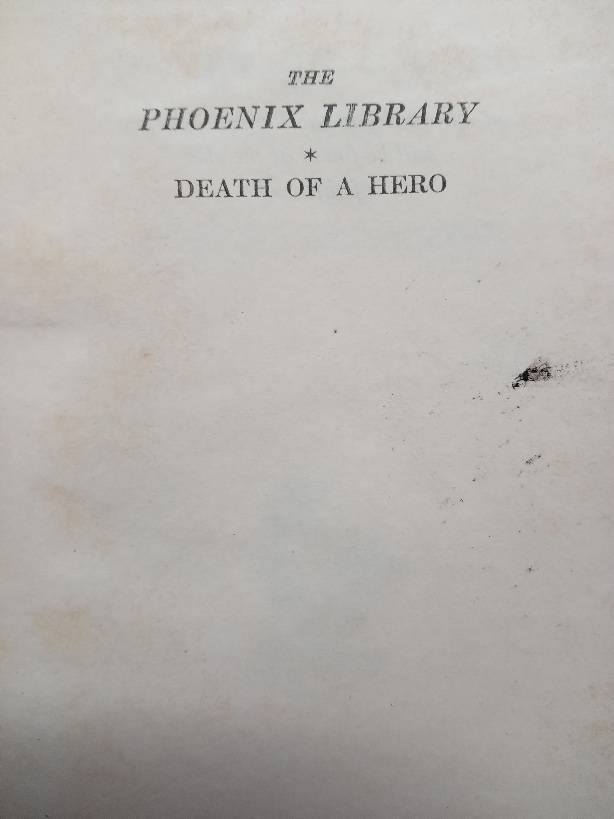 Death of a Hero - Richard Aldington
