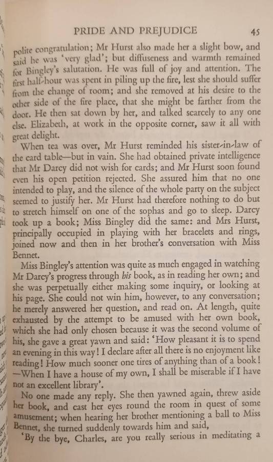 Pride and Prejudice - Jane Austen - Everyman's Library Dent 1968