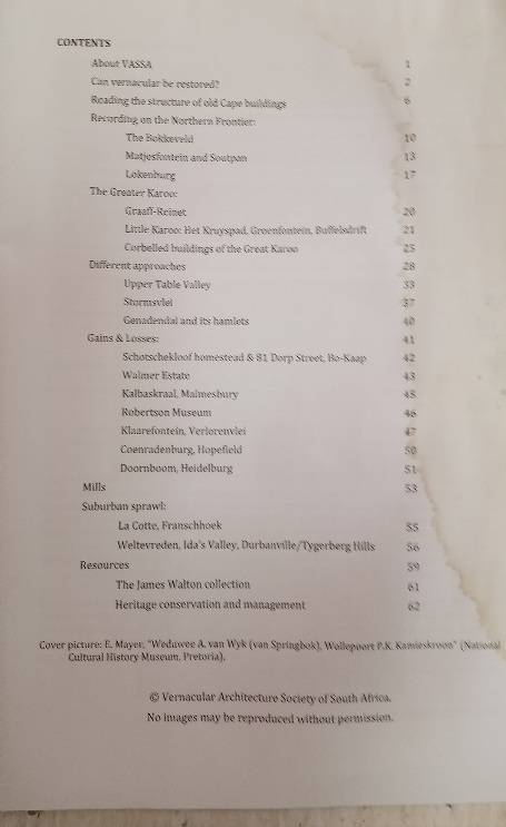 VASSA 50th Anniversary Souvenir Brochure (2014)  A Look Back