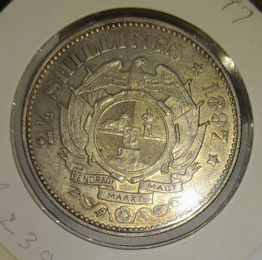 1897 Extra Fine Silver 2 1/2 Shillings Collector's Coin