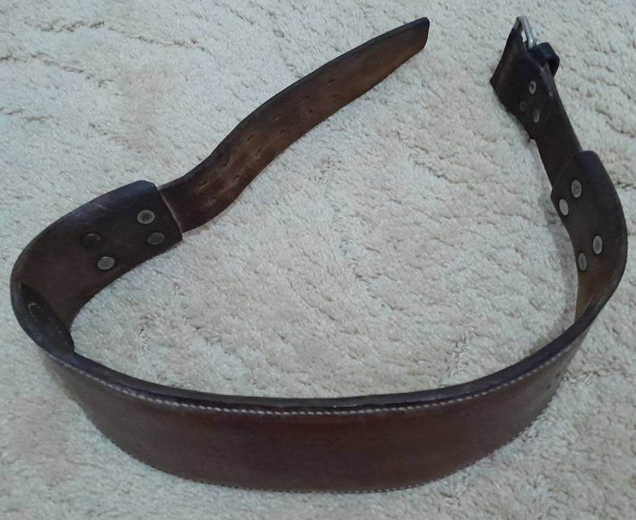 Trojan Strength Bench including Leg Extension, with Weights and Leather Belt