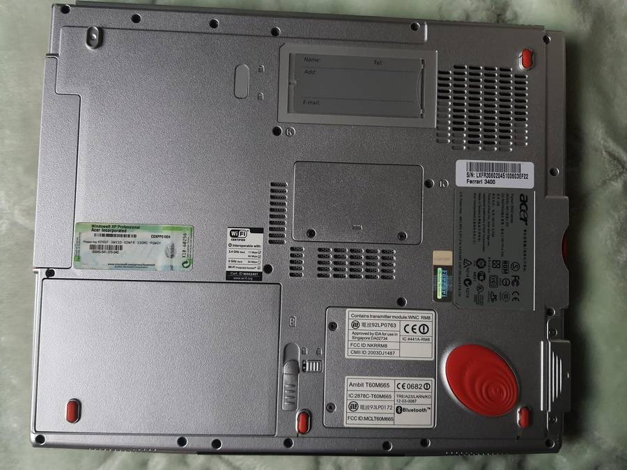 Ultra-Rare Acer Ferrari 3400 Collectors Laptop - Iconic Ferrari Edition!