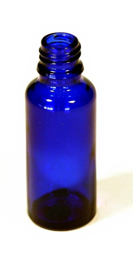 Small Bottle, cobalt blue glass