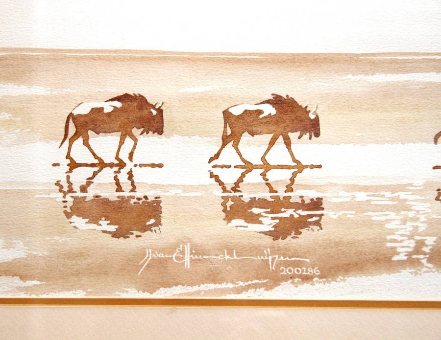 Original Watercolour Painting. by Namibian artist JJ van Ellinckhuijzen