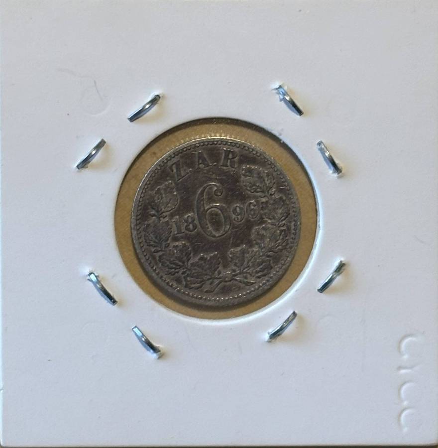 1896 ZAR Sixpence