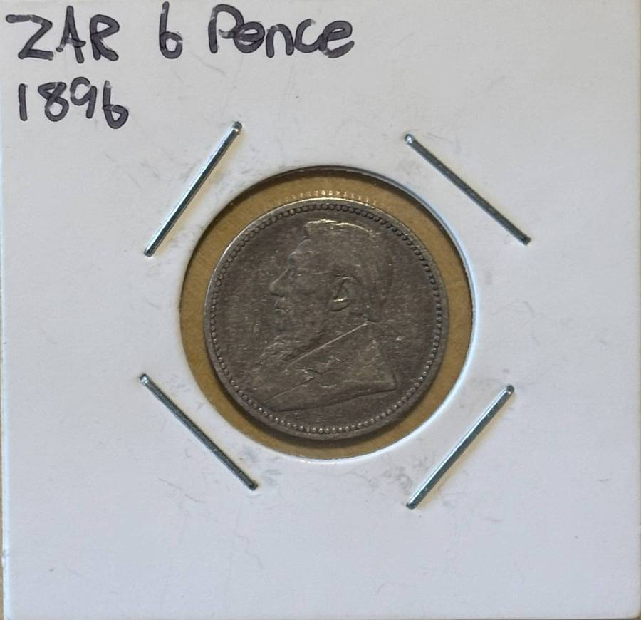 1896 ZAR Sixpence
