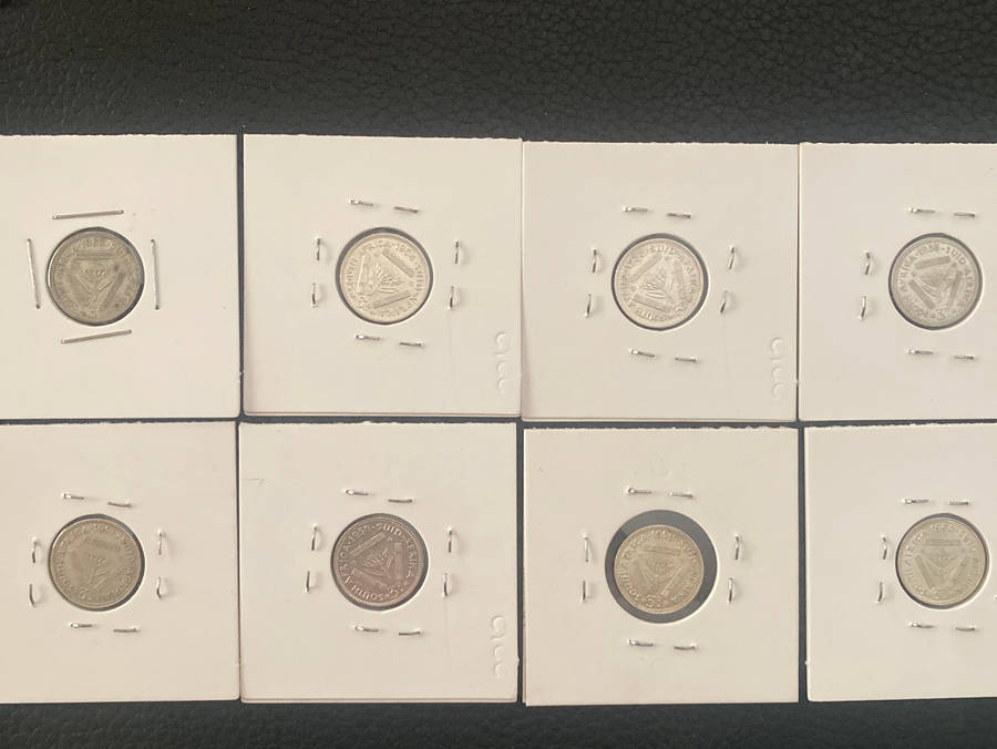 SA 3 Pence 1953-1960 .500 Silver