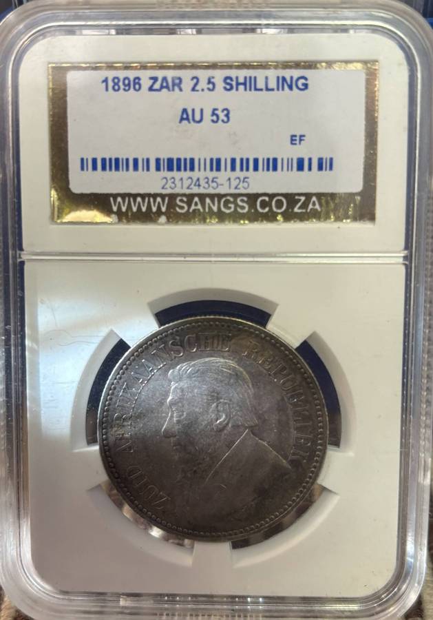 1896 ZAR Two & half shillings