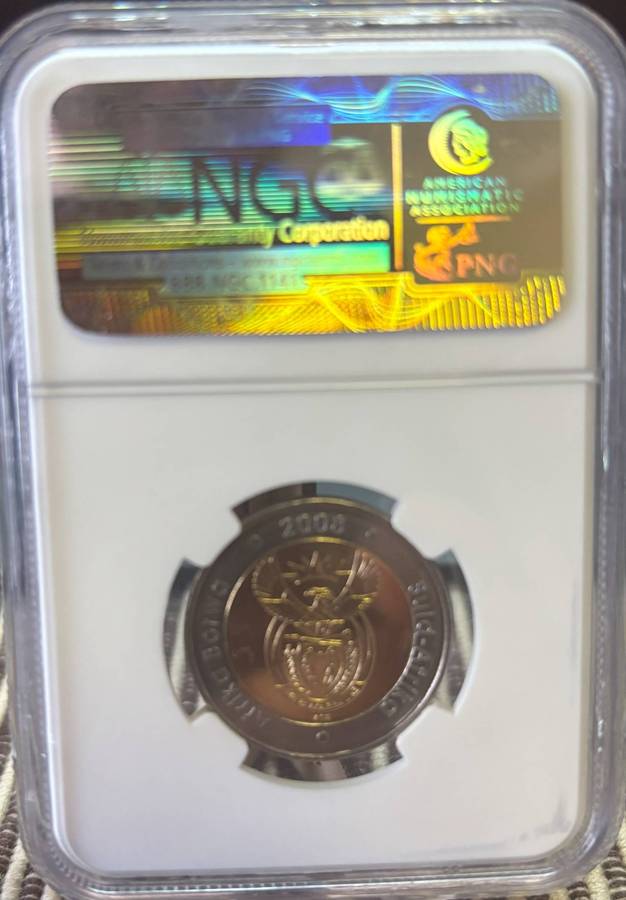 2008 South African R5 (Mandela Birthday Coin  MS 66