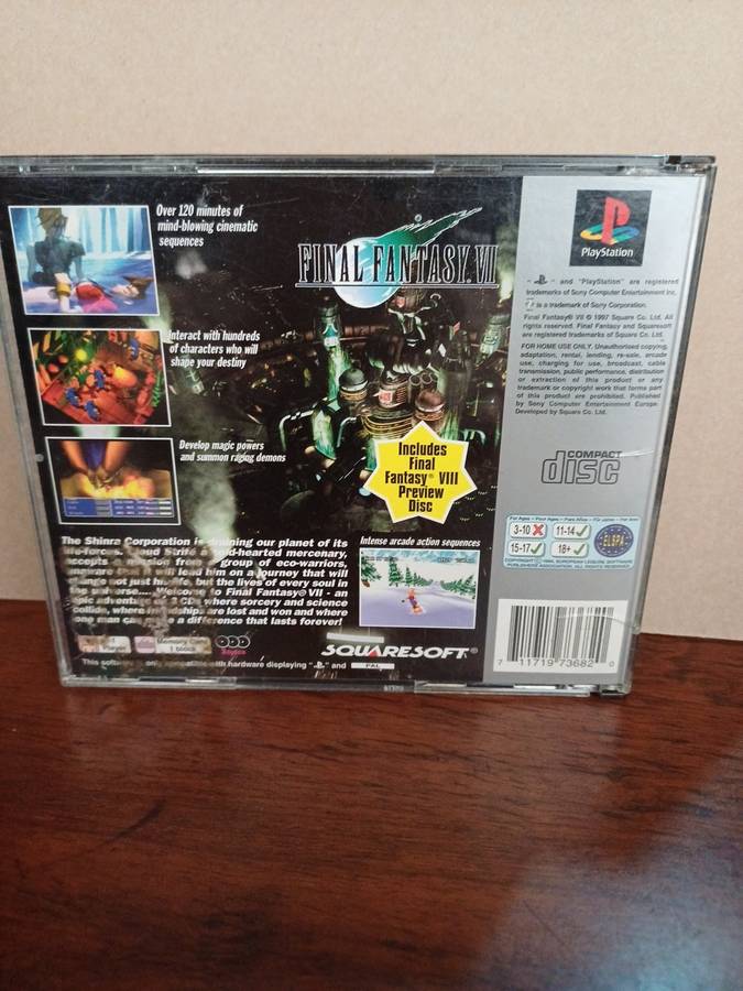 Playstation 1 Final Fantasy 7 game