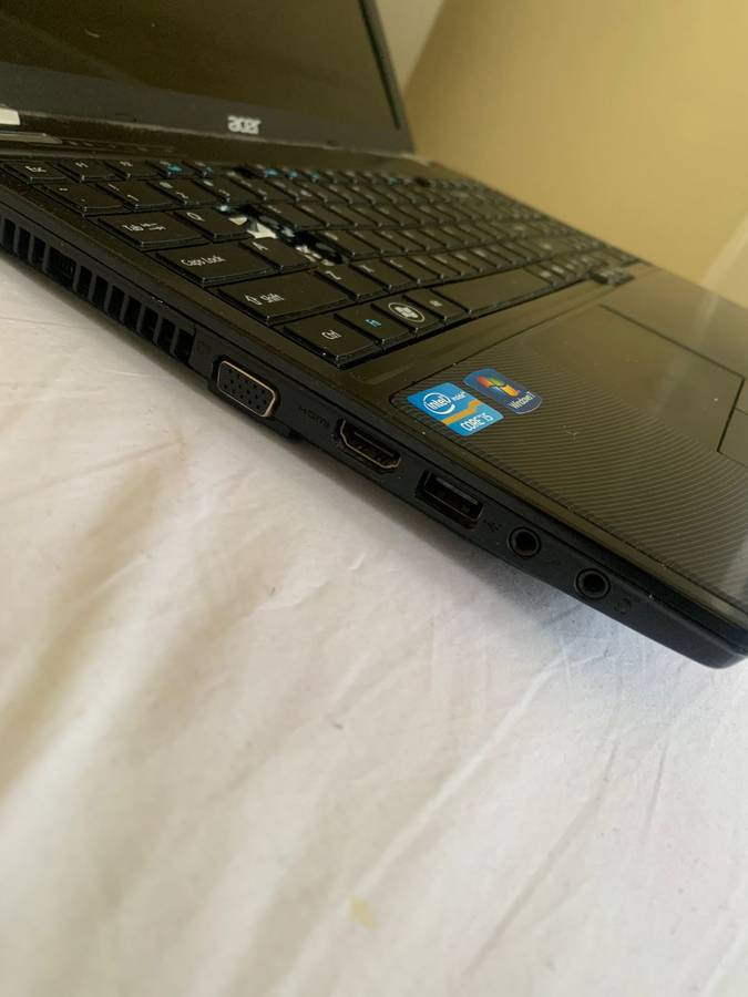 ACER Travelmate Laptop, Core i5, 500Gb HDD, 6Gb Ram