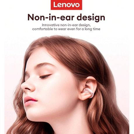 LENOVO - LP38 - Sweatproof Noise-Cancelling Earbuds With Deep Bass - White