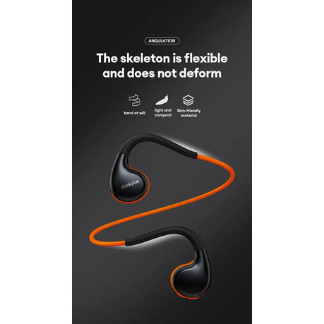 Lenovo ThinkPlus - X7- Bone Conduction Neckband Wireless Earphones - Black