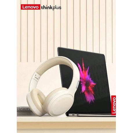 Lenovo TH30 Advanced Noise-Cancelling Dual power Gaming Headphones - White