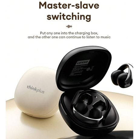 LENOVO - LP38 - Sweatproof Noise-Cancelling Earbuds With Deep Bass - White