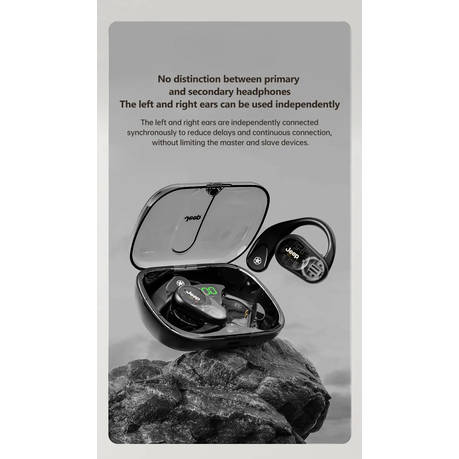 JEEP - EC016 - Hybrid Technology Earbuds with 360 Surround Sound - Black