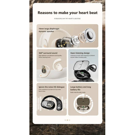 JEEP - EC016 - Hybrid Technology Earbuds with 360 Surround Sound - Black