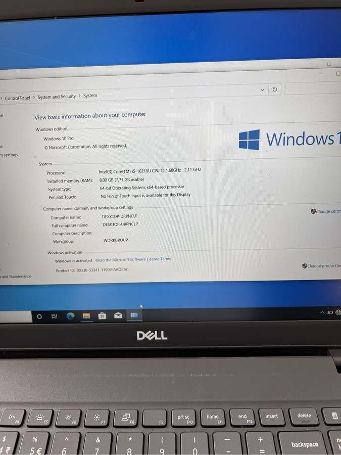 Dell latitude 3510 Core i5 10th Generation
