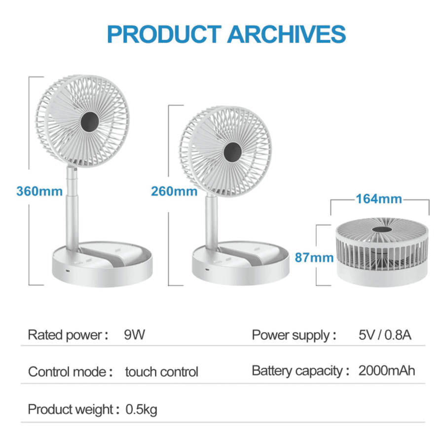 Rechargeable Table Fan
