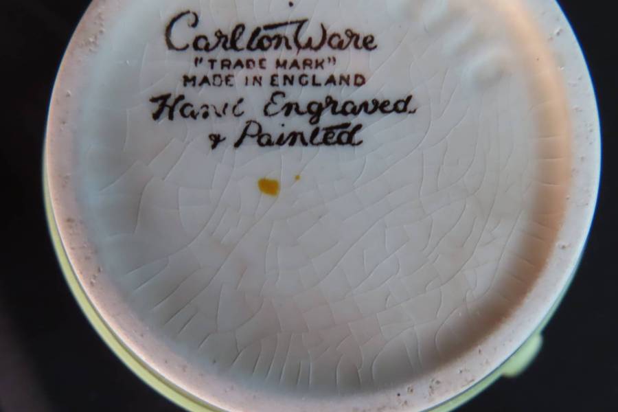 Carlton Ware Hand Engraved & Painted Coffee Duo's x 6