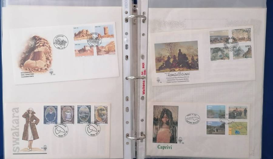 SWA Stock Album with 36 FDCs