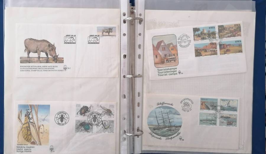 SWA Stock Album with 36 FDCs